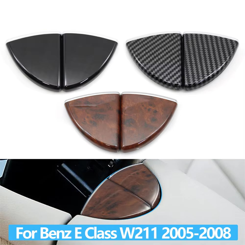 2PCS Car Center Console Lid Armrest Lock Latch Release Button Cover For Mercedes Benz E Class W211 2005-2008 E55 AMG E320 E500