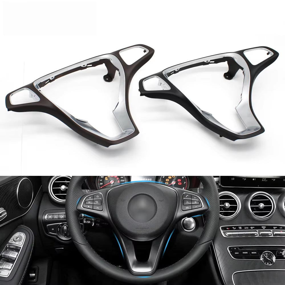 Car Steering Wheel Cover Trim For Mercedes Benz A B C CLA CLS W176 W246 W205 W117 W218 W213 C300 C63 CLS550 C180 C200 C260 B200