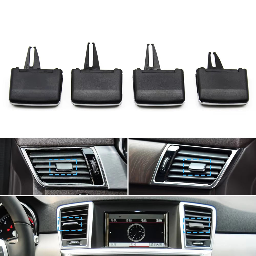 2/4PCS Car Front Rear AC Vent Outlet Grille Slide Clip Repair Kit For Mercedes Benz W166 W292 ML350 GL450 M ML GLE GLS