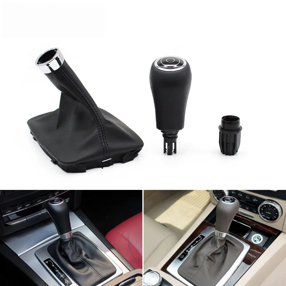 Car Automatic Shift Gear Shifter Knob Boot For Mercedes BENZ C E GLK Class AMG W204 W212 W207 X204 C204 C63 C300 C250 C350