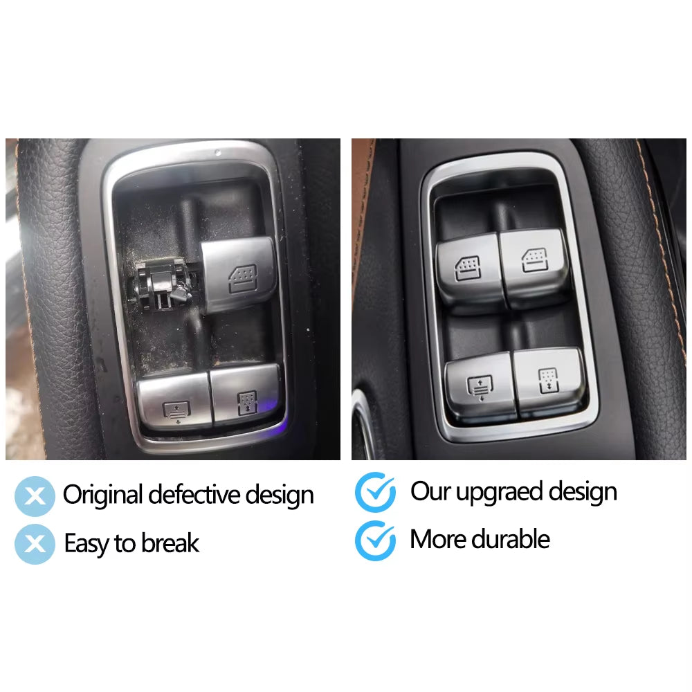W222 Car Rear Window Switch Caps Repair Button Cover Replacement For Mercedes Benz S E Class W213 S320 S350 S450 S500 S560
