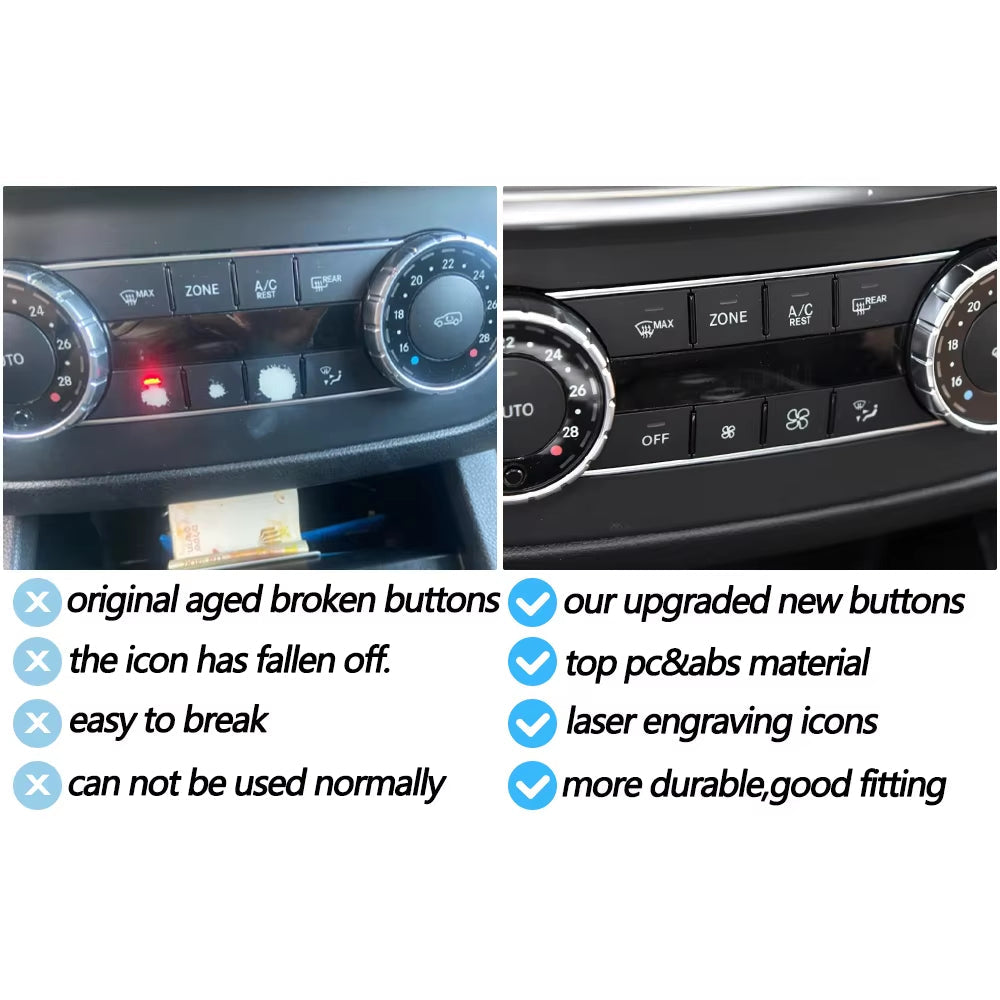 Car Console AC Heater Climate Control Button For BENZ ML GL GLE GLS G W166 X166 W292 W463 ML350 ML550 GL350 GL450 GLE400 GLS450
