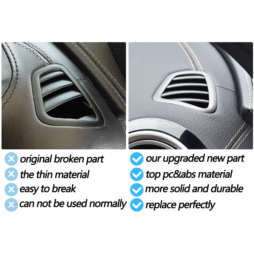 Car Left Right Front Console Air Conditioning AC Vent Grille Trim Cover For Mercedes Benz E Class W213 E200 E260 E300 2016-2023