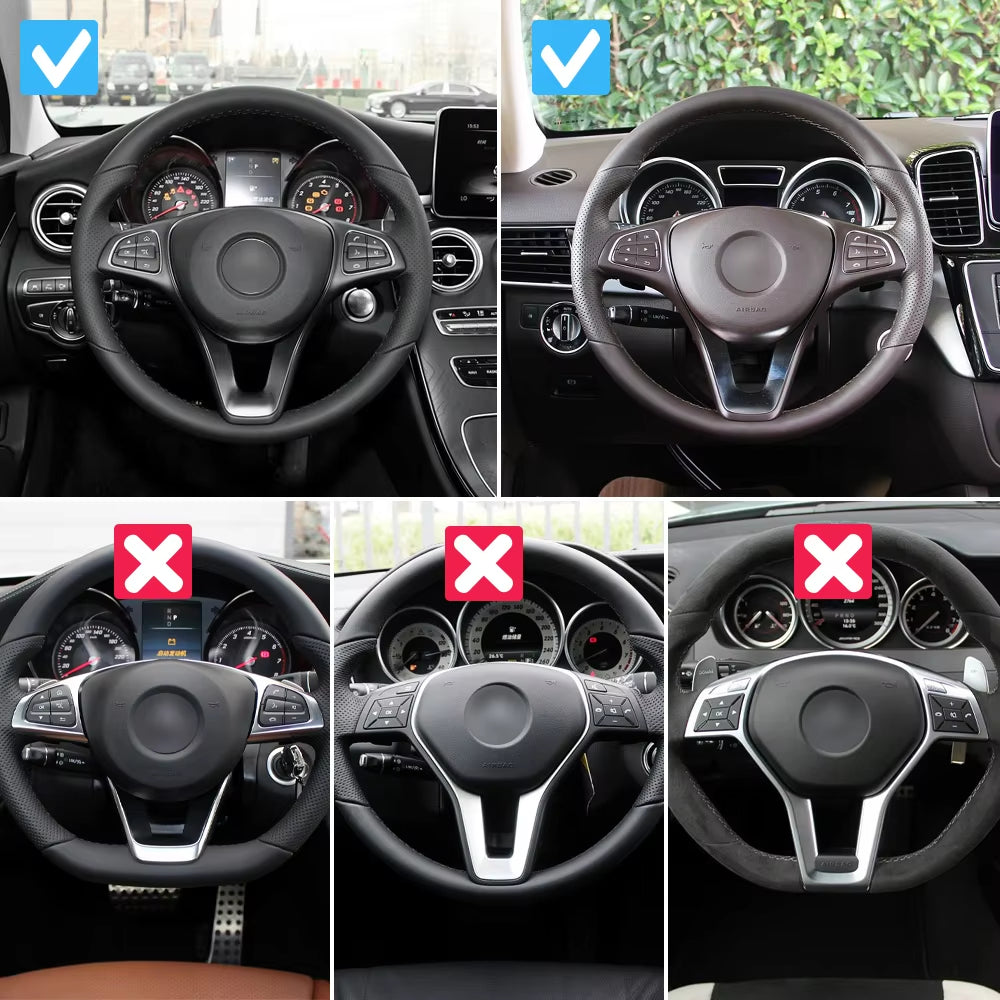 Car Steering Wheel Cover Trim For Mercedes Benz A B C CLA CLS W176 W246 W205 W117 W218 W213 C300 C63 CLS550 C180 C200 C260 B200
