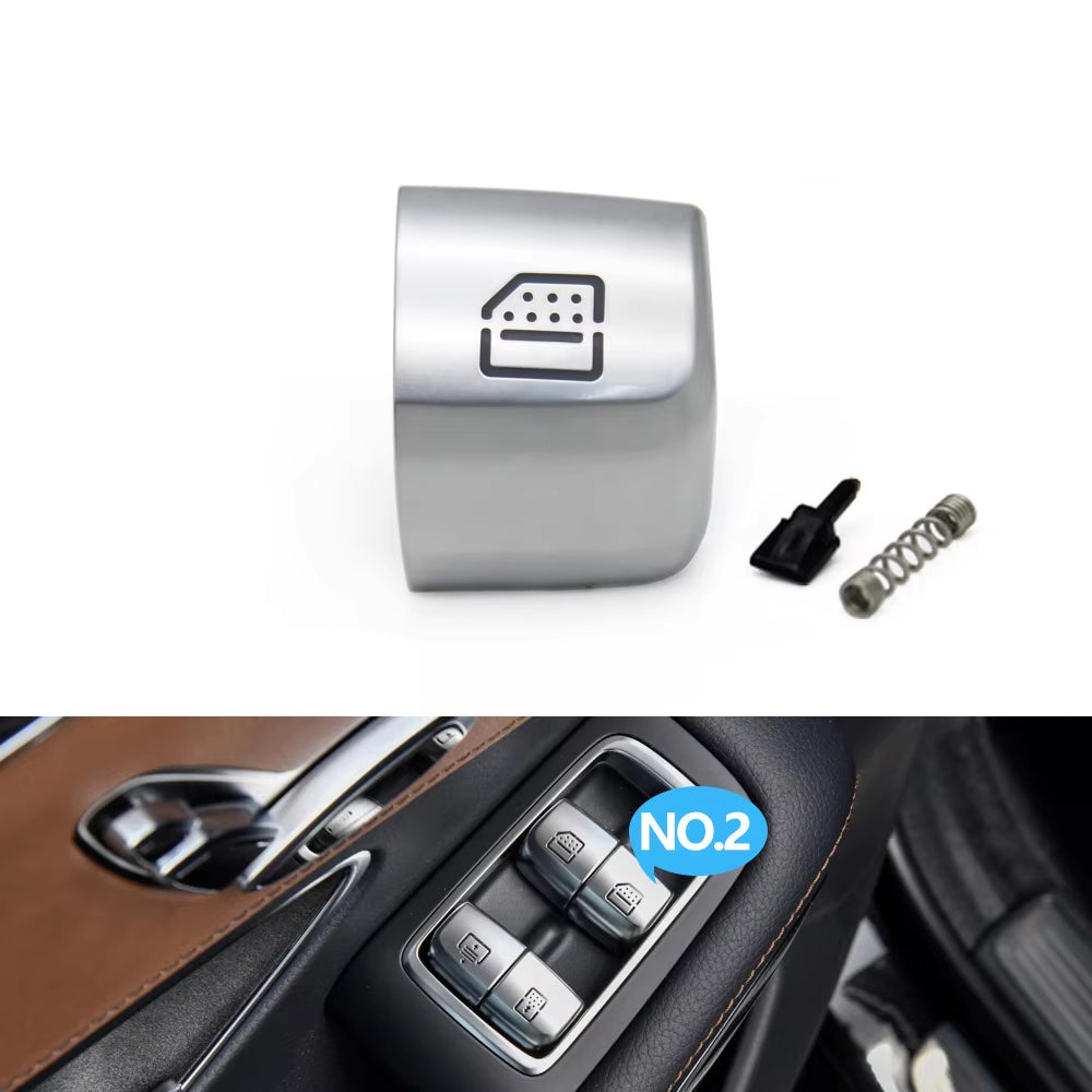 W222 Car Rear Window Switch Caps Repair Button Cover Replacement For Mercedes Benz S E Class W213 S320 S350 S450 S500 S560