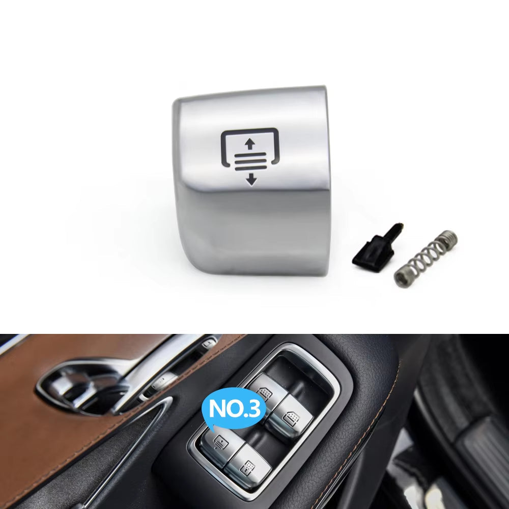 W222 Car Rear Window Switch Caps Repair Button Cover Replacement For Mercedes Benz S E Class W213 S320 S350 S450 S500 S560