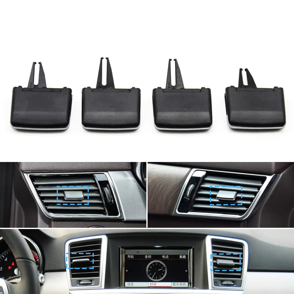 2/4PCS Car Front Rear AC Vent Outlet Grille Slide Clip Repair Kit For Mercedes Benz W166 W292 ML350 GL450 M ML GLE GLS