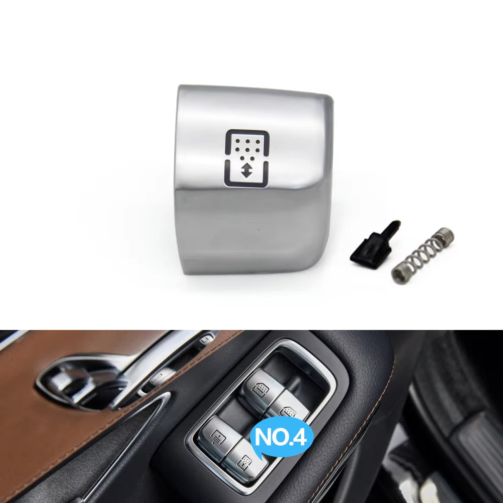 W222 Car Rear Window Switch Caps Repair Button Cover Replacement For Mercedes Benz S E Class W213 S320 S350 S450 S500 S560